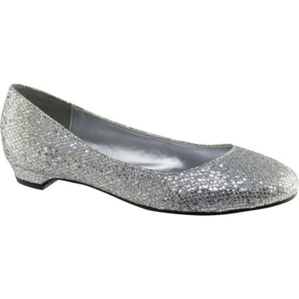 Touch Ups Tamara Silver Glitter Flats